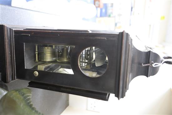 Benjamin Lockwood of Swaffham. A George III ebonised pearwood bracket clock, height 18in.
